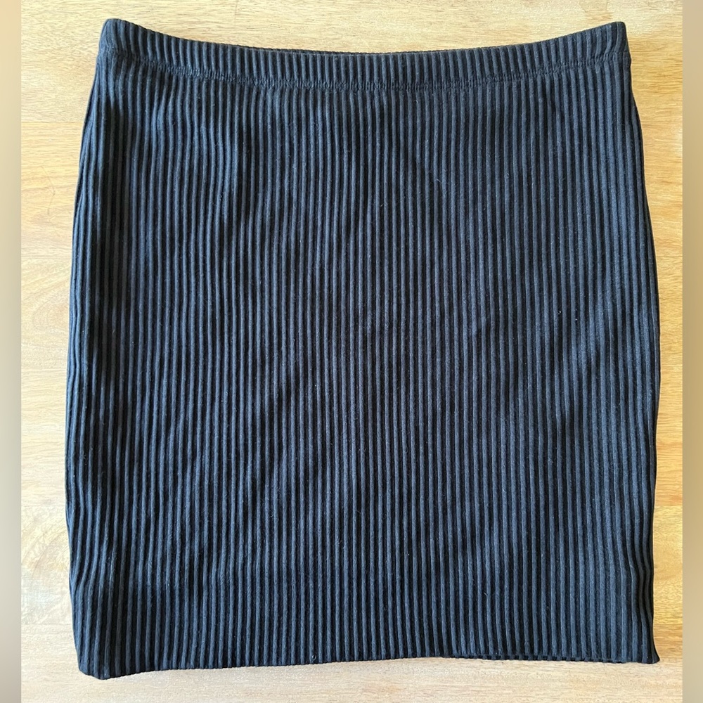 Trouve Black Ribbed Knit Pencil Skirt Nordstrom